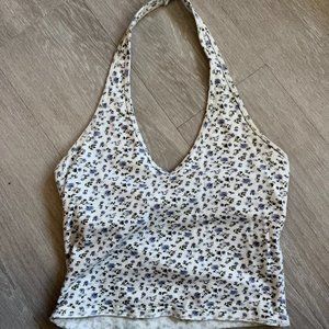 Hollister Must-Have Collection Floral Halter Top Size Small